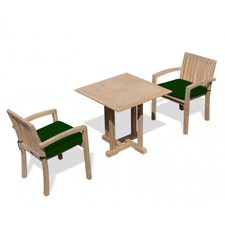 Square Garden Table and Stackable Chairs