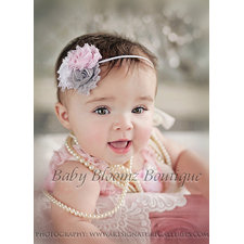 Baby Headband, Baby girl headband, Gray Shabby Headband, Flower headband, Baby bow, newborn headband, toddler girl