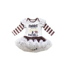 Football Baby ruffled one piece onesie Tutu Dress 800178