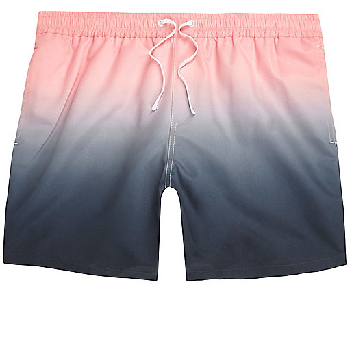Pink dip dye swim trunks