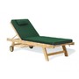 Teak Wooden Garden Sun Lounger with FREE Cushion