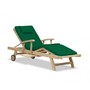 Luxury Teak Reclining Lounger with Arms & FREE Cushion