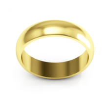 14K Yellow Gold 5mm Traditional Plain Wedding Bands Comfort Fit Size 6
