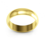 14K Yellow Gold 5mm Traditional Plain Wedding Bands Comfort Fit Size 6