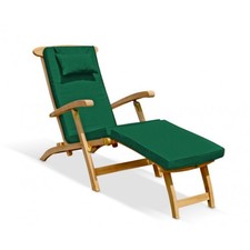 Halo Teak Steamer Chair with Free Cushion