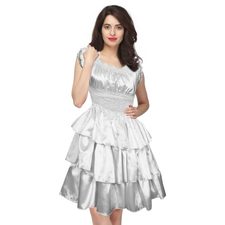 Angiola White Burlesque Dress