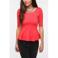 Pins and Needles Ponte Knit Peplum Top