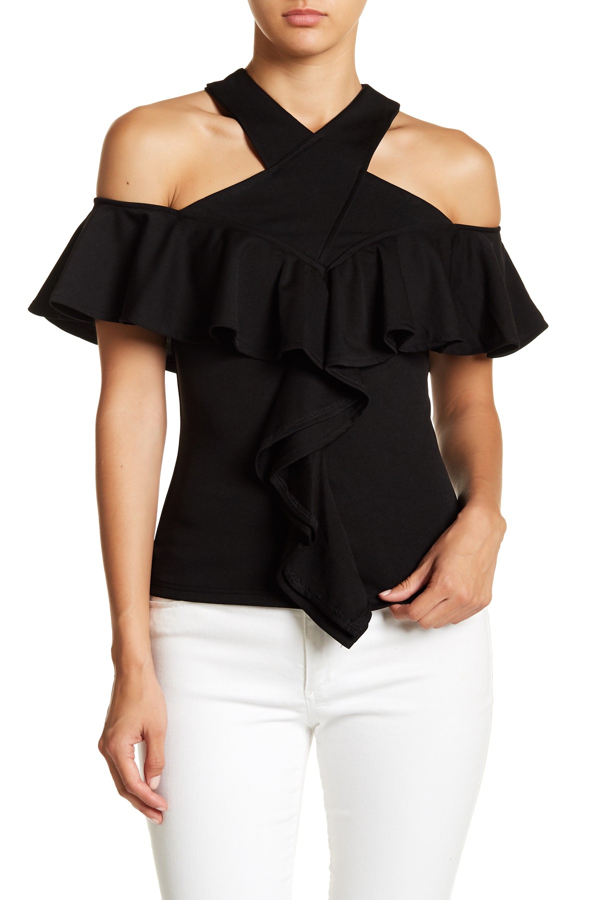 Do   Be Cold Shoulder Ruffle Blouse