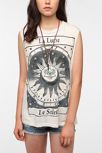 Title Unknown La Lune Foiled Muscle Tee