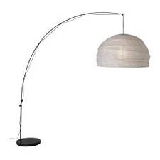REGOLIT floor lamp, arc, black, white Height: 92 ½ " Shade diameter: 29 " Cord length: 20 ' 4 " Height: 235 cm Shade diameter: 73 cm Cord length: 620 cm