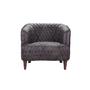 Moe's Home Collection PK-1076-47 Magdelan Tufted Leather Arm Chair Antique Ebony