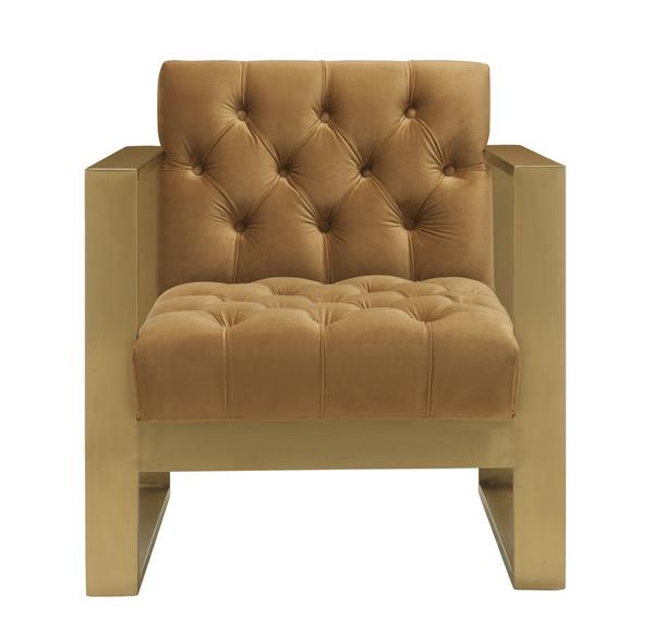Oliver Cognac Velvet Chair