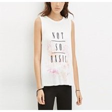 Feminine Graphic Printed Tee in White Wholesale