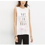 Feminine Graphic Printed Tee in White Wholesale