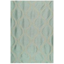 Schumacher Fabric Agadir Embroidery Aqua 65753 Chroma 100% Polyester USA Wyzenbeek 12,000 H: 3.25, V: 7.5 50.5 - My Fabric Connection - Schumacher