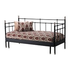 SVELVIK daybed frame, black Length: 77 1/2 " Width: 41 3/8 " Height: 46 1/8 " Length: 197 cm Width: 105 cm Height: 117 cm