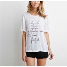 Subdued White Graphic Printed Girl's Tee Suppliers