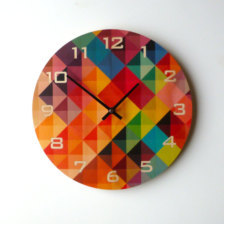 Objectify Grid2 Wall Clock With Numerals - Medium Size
