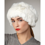 Adrienne Landau Rabbit Fur Head- & Neck-Warmer, Ivory - Neiman Marcus