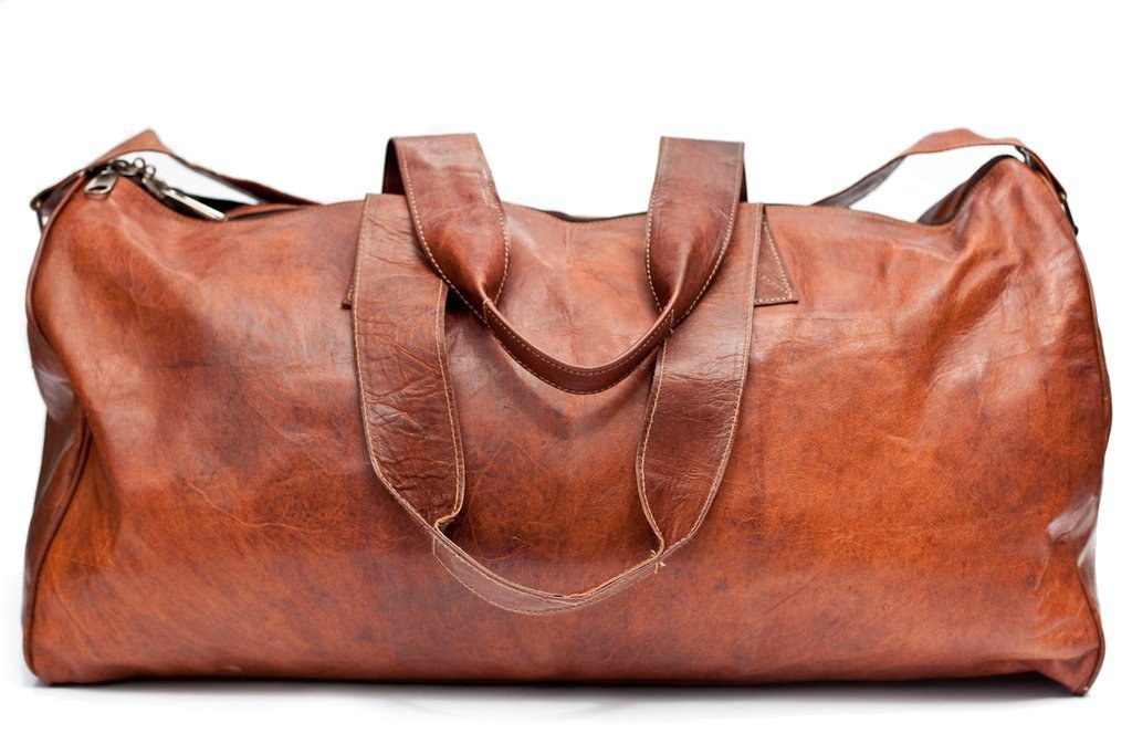 leather weekend bag mens