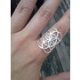 Seed of life ring in sterling silver ( sacred geometry )