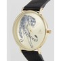  Watch In Black And Gold With Etched Tiger Design