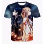  Anime Sword Art Online 3D T-shirts Kirito Asuna