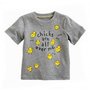 Soft Grey Chick Print Tees Manufacturers