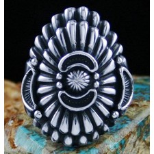 Harry h. Begay Hammered Ingot Sterling Silver Ring