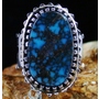 Arland Ben Bisbee Spiderweb Turquoise Solid 14K Gold Over Sterling Silver Petroglyph Ring