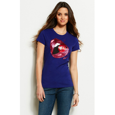A|X Lips Tee - Valentine's Shop - Womens - Armani Exchange