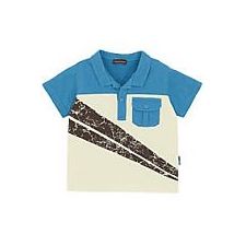 Rabbit Moon Collared Shirt with Distressed Stripe 