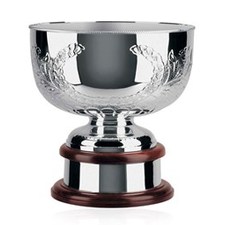 SILVER PLATED SUPREME CUP, 552 HANDCHASED 12.25"