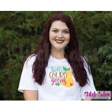 Hello GOURDgeous Embroidery Design File Stitch Out