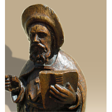 A 15th Century Statue Of A Saint