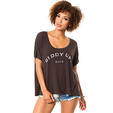 RVCA The Giddy Up Scoop Tee in Shale