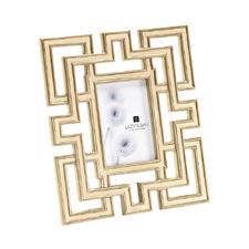 Titan Lighting Gilded Garden Gate 1-Opening 4 in. x 6 in. Oak in Gold Finish Picture Frame