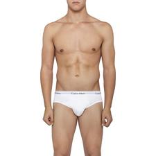 Calvin Klein Men's Modern Cotton Stretch Hip Brief in White - 2 Pack