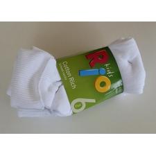 Rio Kids Cotton Rich School Socks - 6 Pack (White)