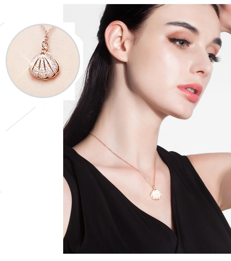 B89039 Rose gold necklace f...
