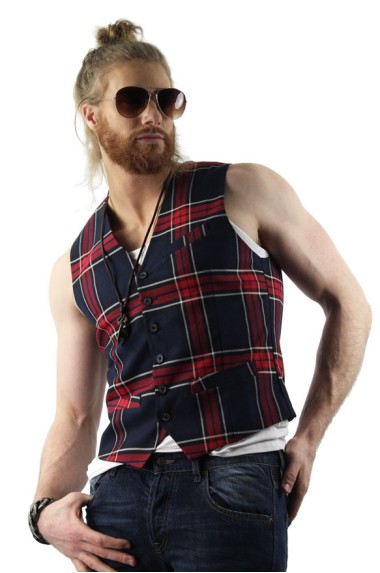 Mens Plaid Vest