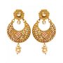 Golden Polki Earring with Pearl Drop