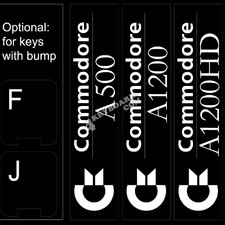 Commodore A500/A1200/A1200HD non transparent keyboard stickers