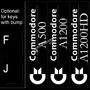 Commodore A500/A1200/A1200HD non transparent keyboard stickers