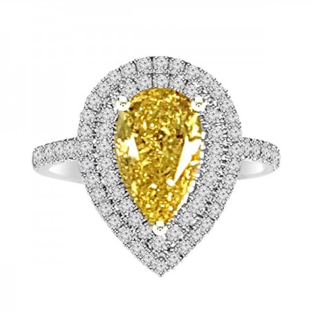 Yellow diamond ring 