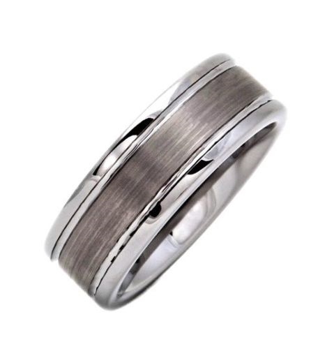 8mm Brushed Center Tungsten...