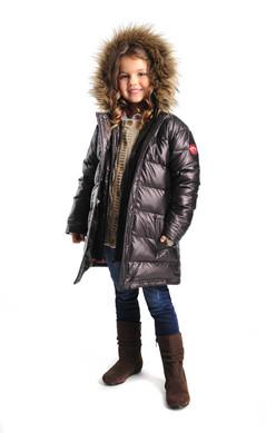 Girls Copper Brown Long Dow...