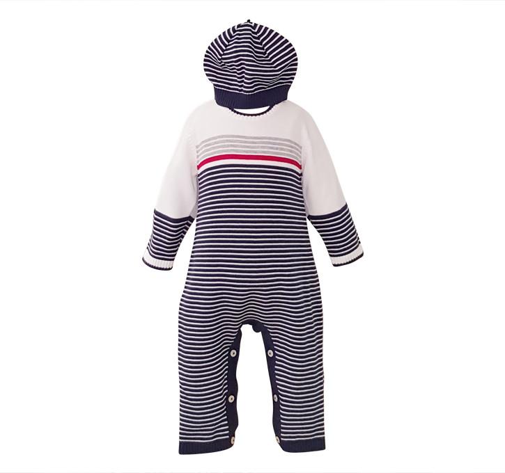 Baby Boy Striped Romper Set...