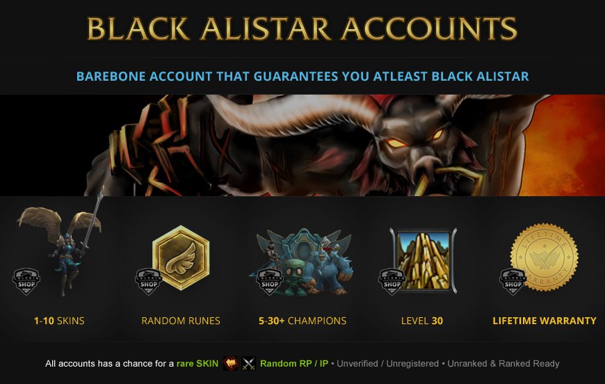Black Alistar Accounts | Lo...
