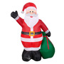 J. Marcus 6-ft 6-in x 4-ft 7-in Lighted Santa Christmas Inflatable
